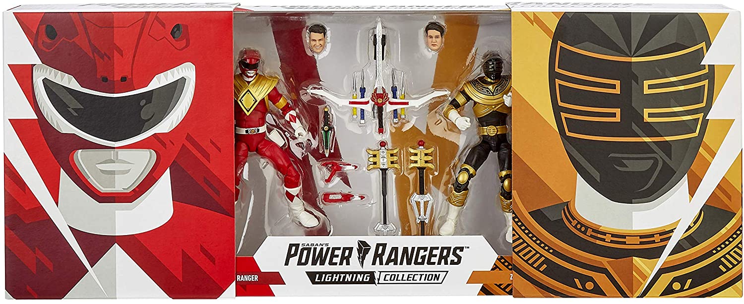 Red Ranger I with Dragon Shield and Zeo Gold Ranger II